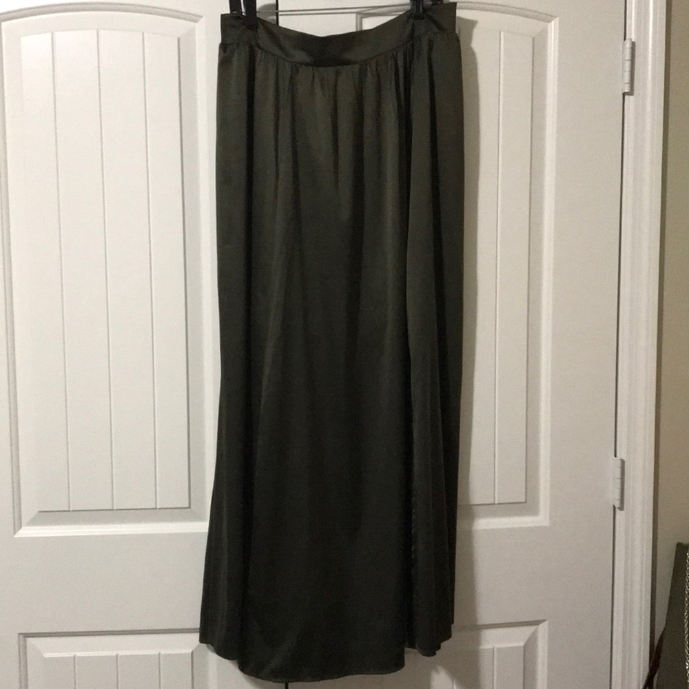 Forest Green aside Split Skirt